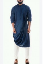 Blue drape kurta