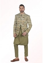 Bandgala with designer fabric