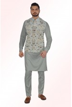 Swed Rubber Print Nehru Jacket