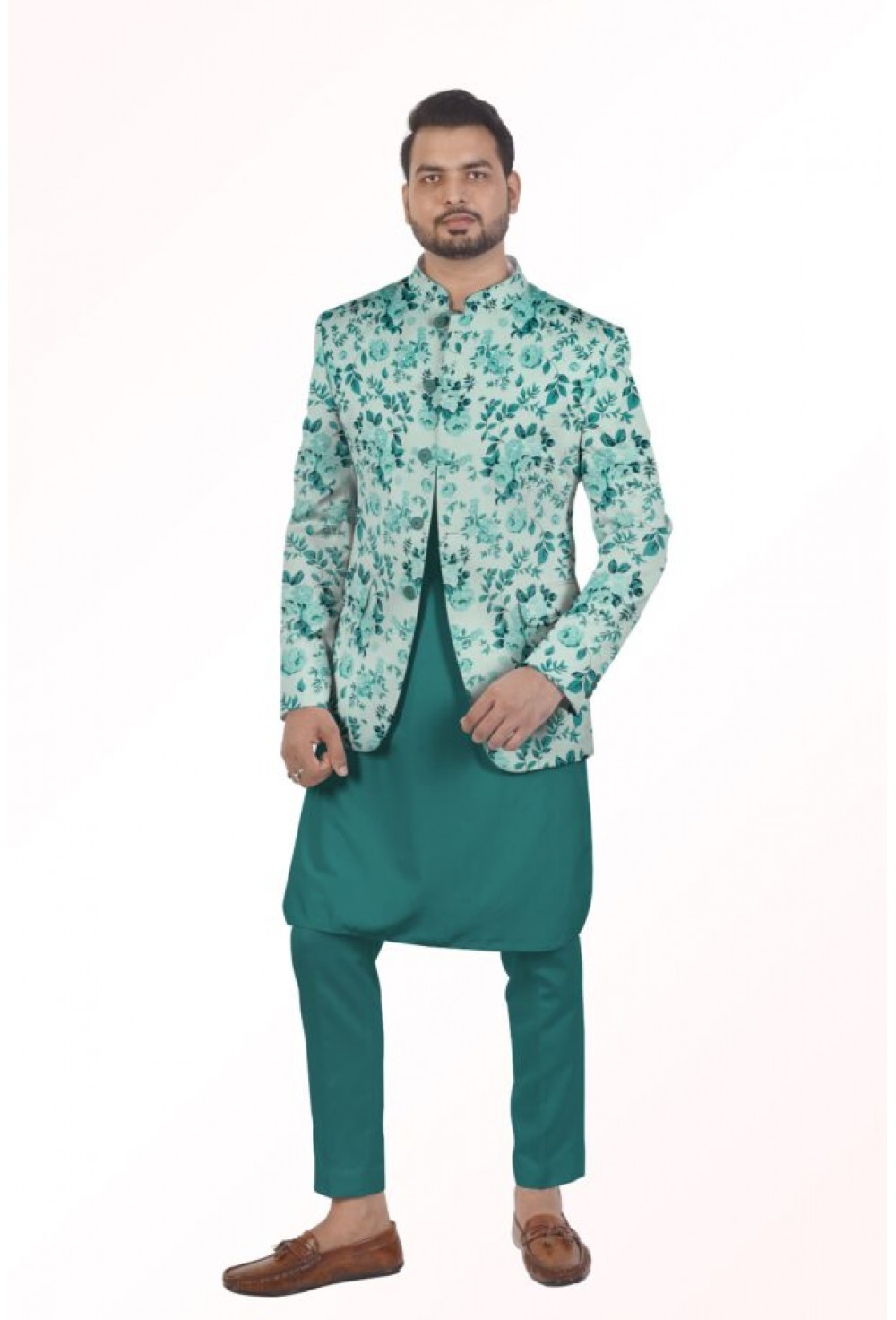 Bandgala imported satin print