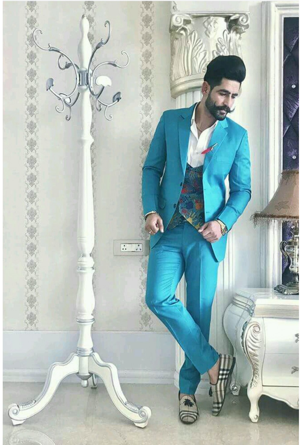Printed breast 3-piece Suit