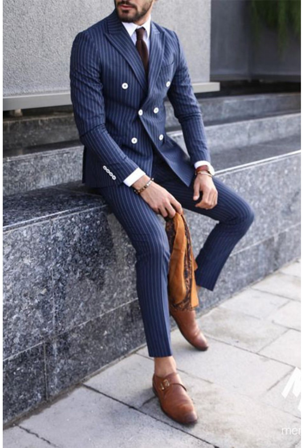 Double Breasted Stripe Suit