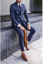 Double Breasted Stripe Suit