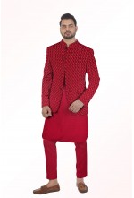 Bandgala with W pattern fabric
