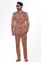 Brick brown Floral jodhpuri suit