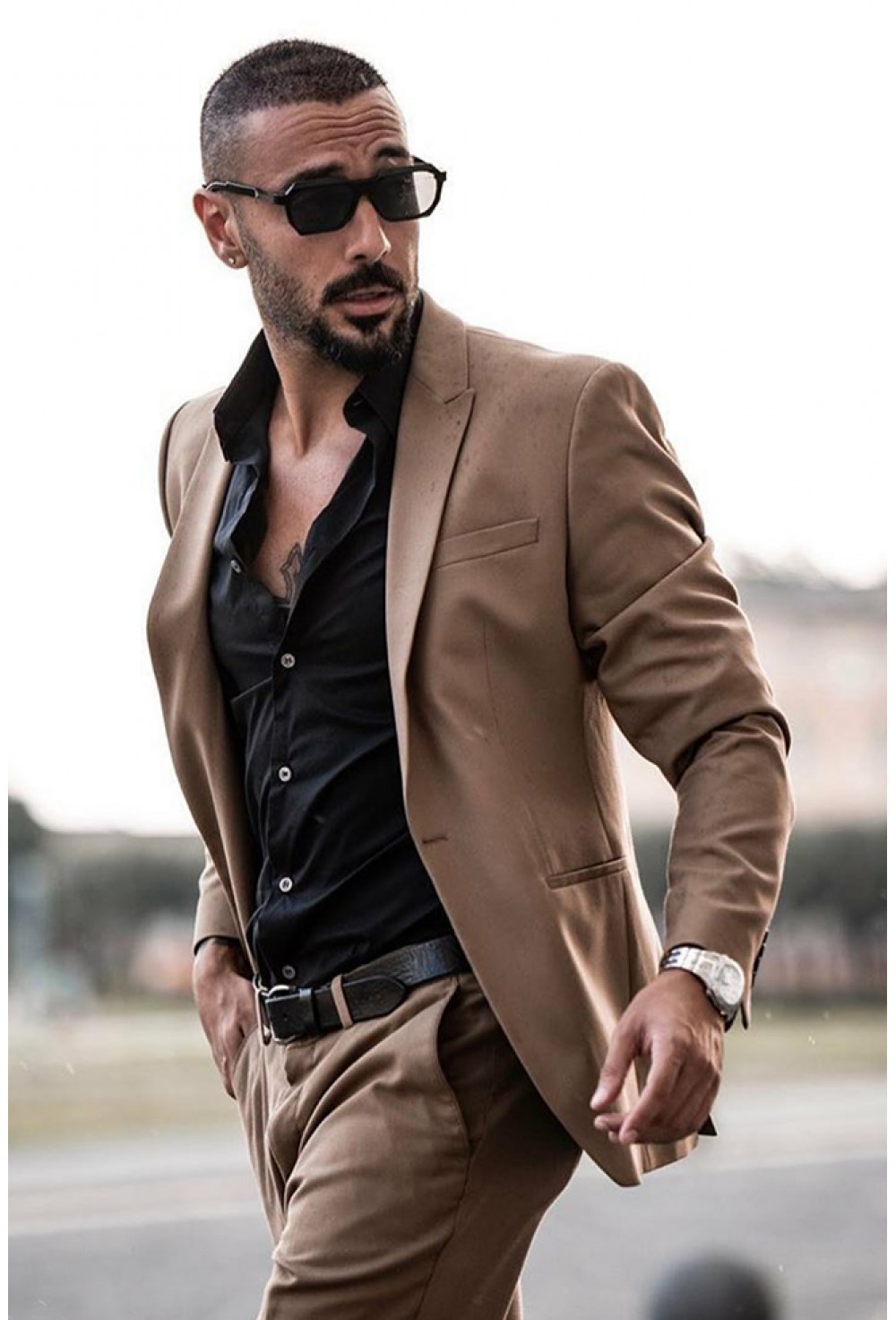 Brown 3 pcs suit