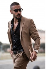 Brown 3 pcs suit