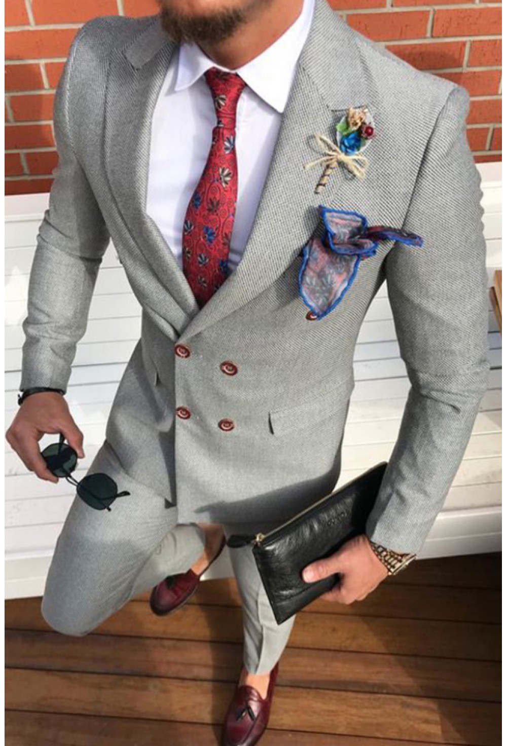 Double Brested Tweed Suit