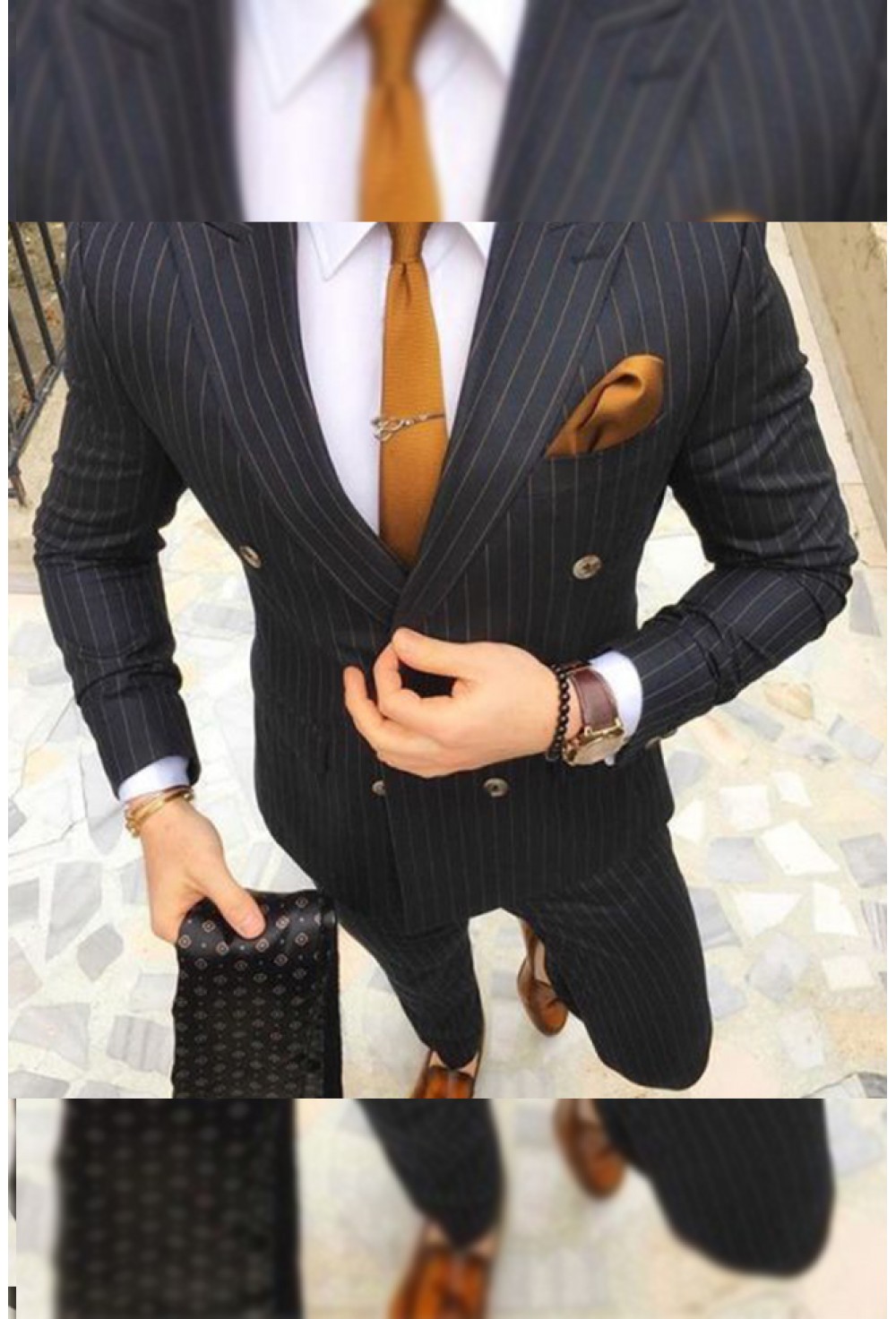 Grey stripe suit