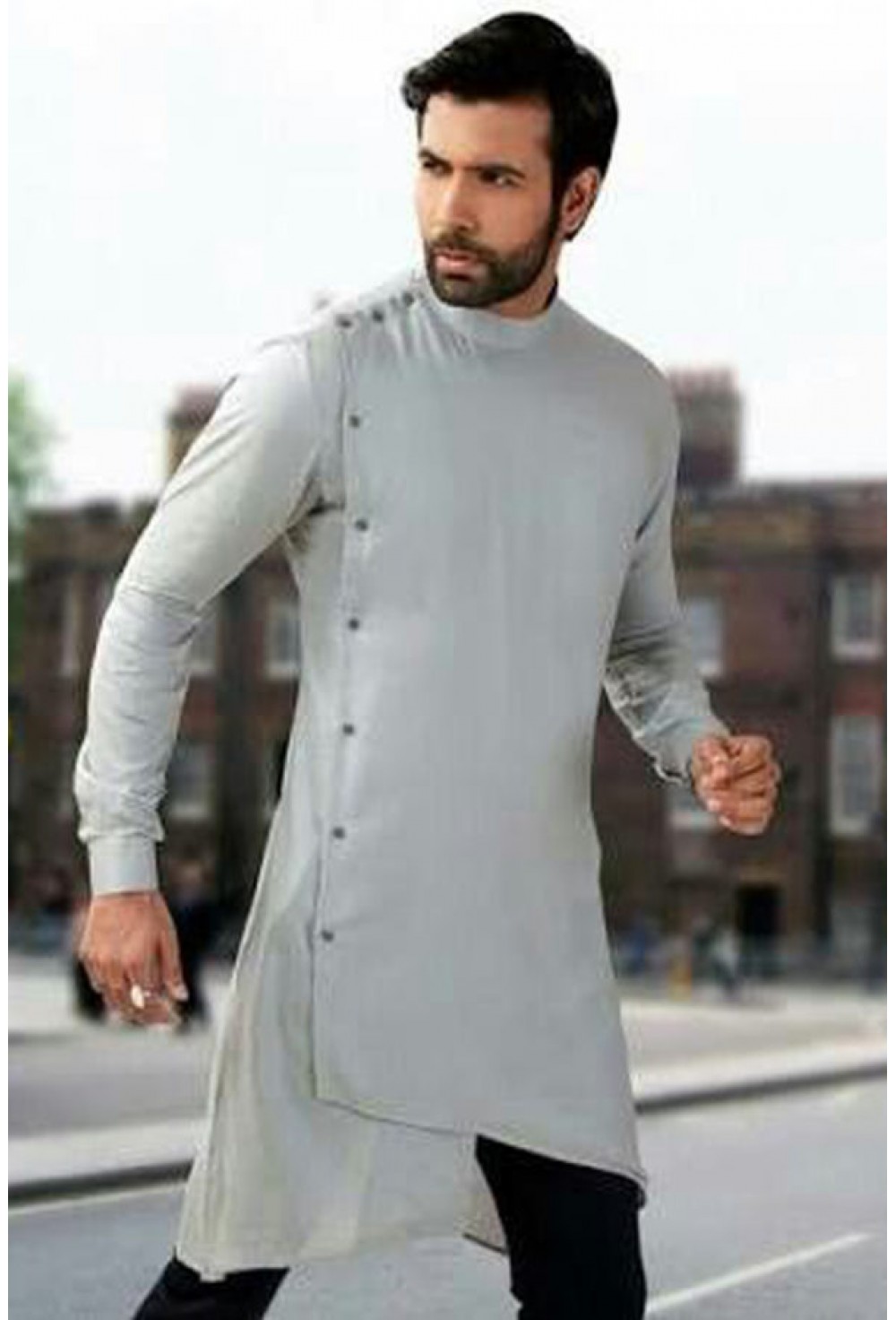 Grey designed kurta