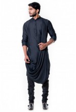Grey drape designer kurta