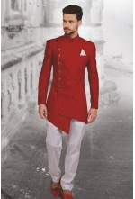 Red designed kurta