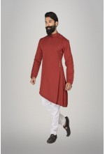 Red designed kurta