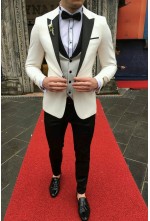 WHITE TUXEDO with Black trouser