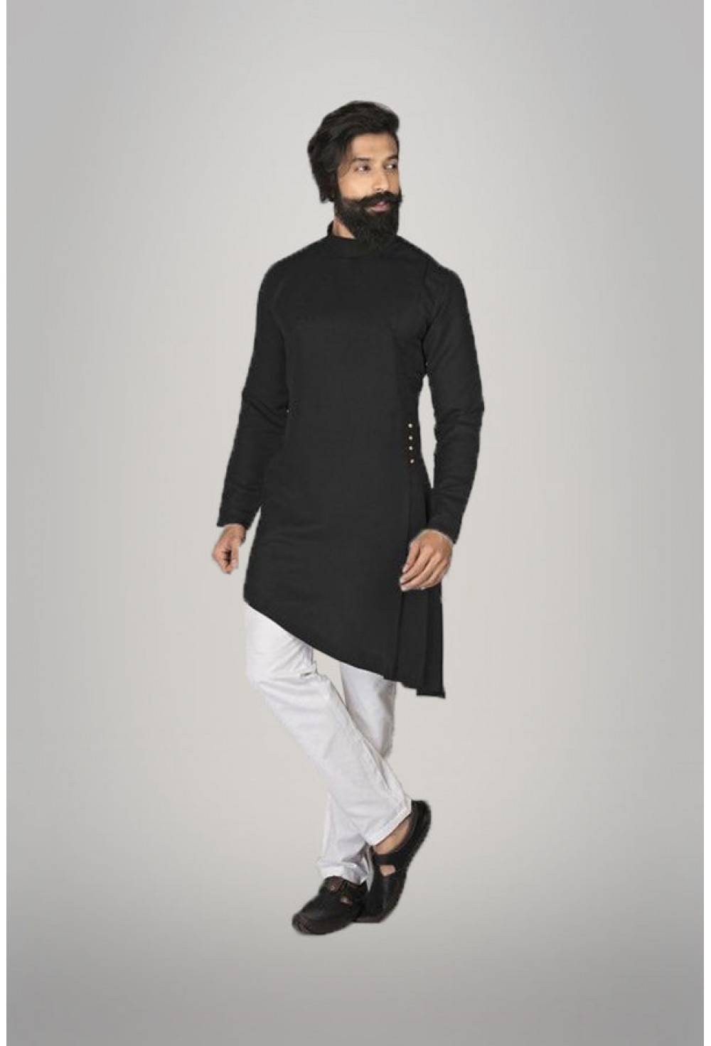 Black designed kurta