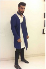 Blue & white designed kurta