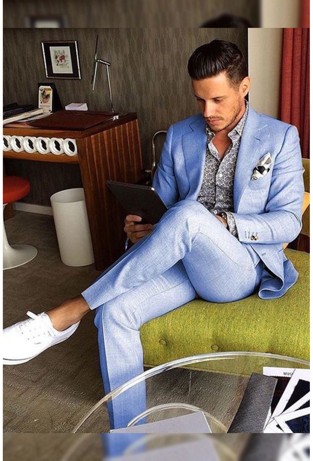 Sky Blue Party Suit