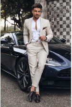 Linen off white suit