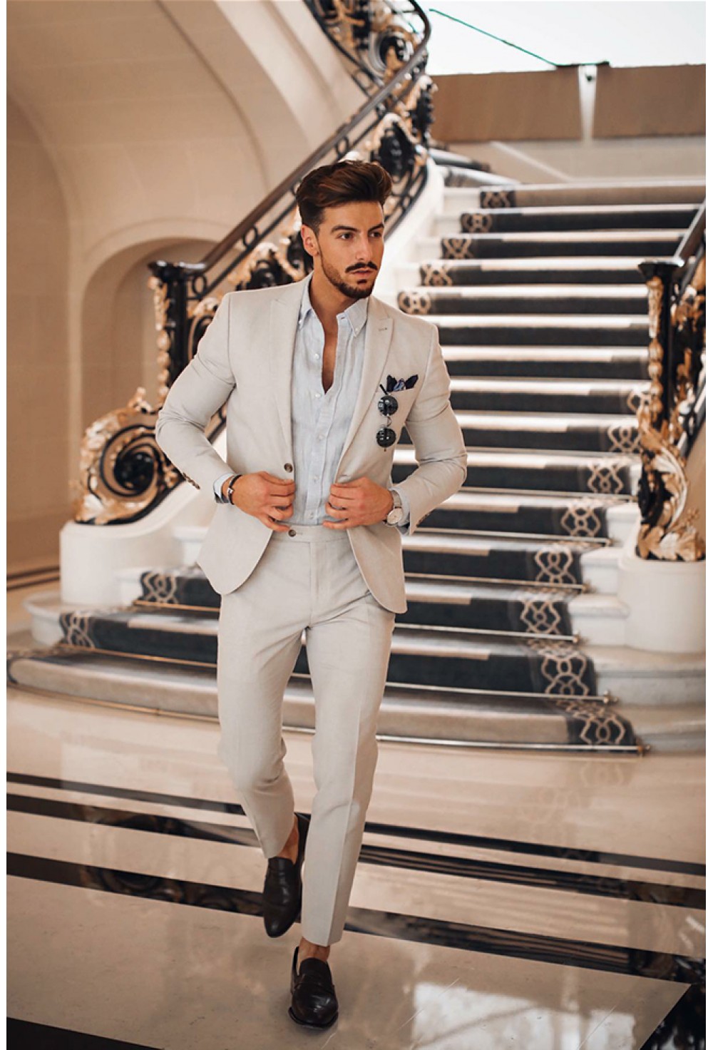  Off white 2 pcs suit,