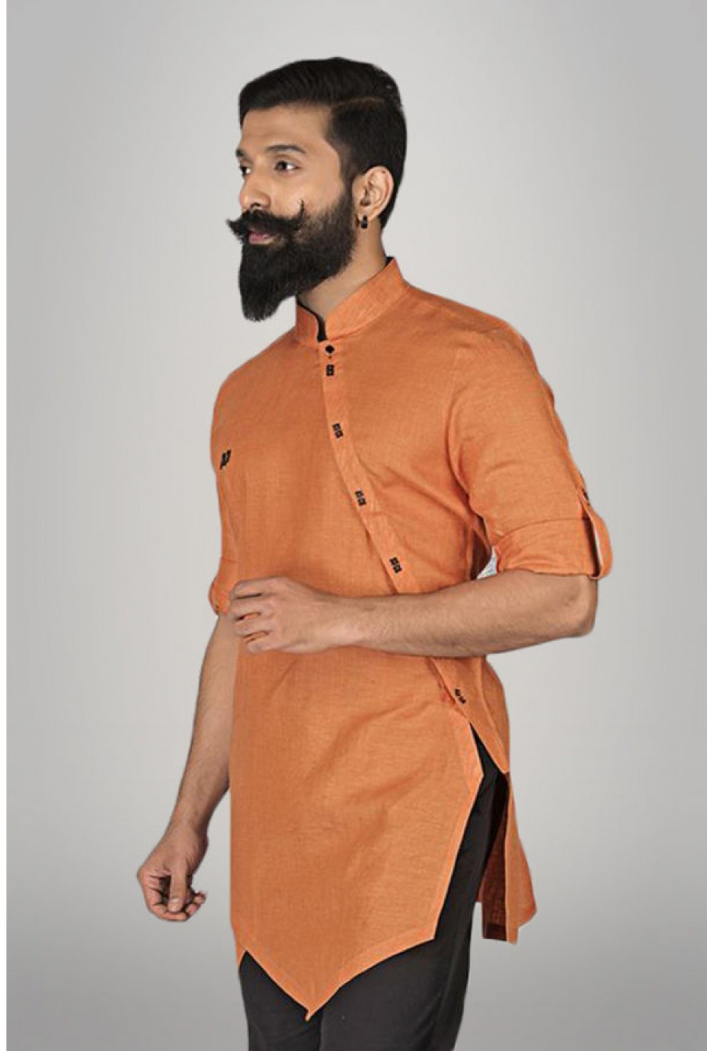 Orange designed kurta