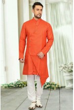 Orange designed kurta