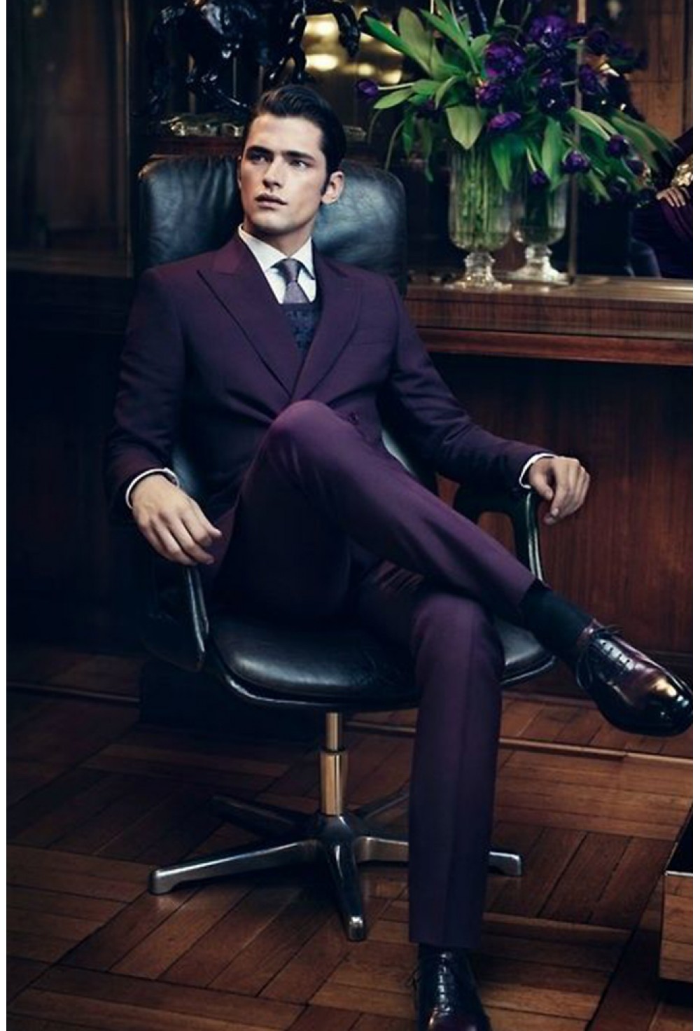 Purple suit