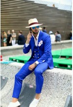 Royal blue 3 psc suit