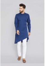 Royal blue designed kurta