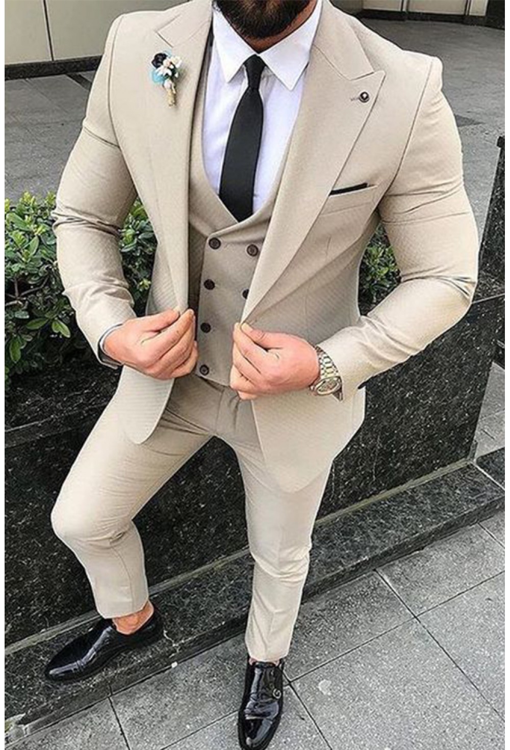 Skull White 4-piece Suit