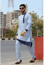 Sky blue designed kurta
