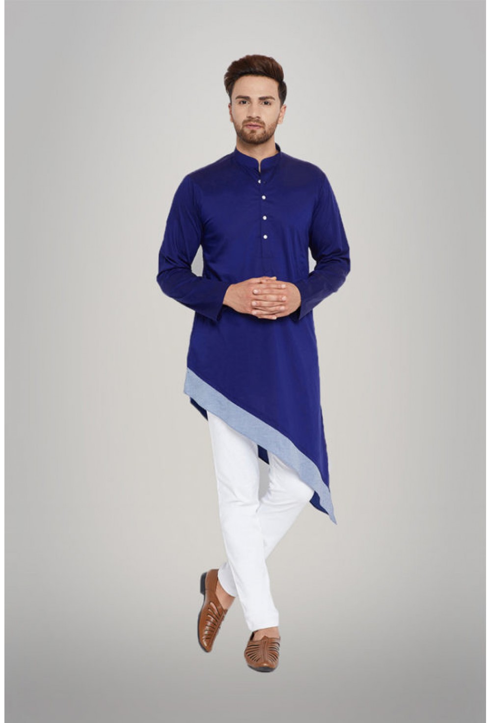 Sky & blue designed kurta
