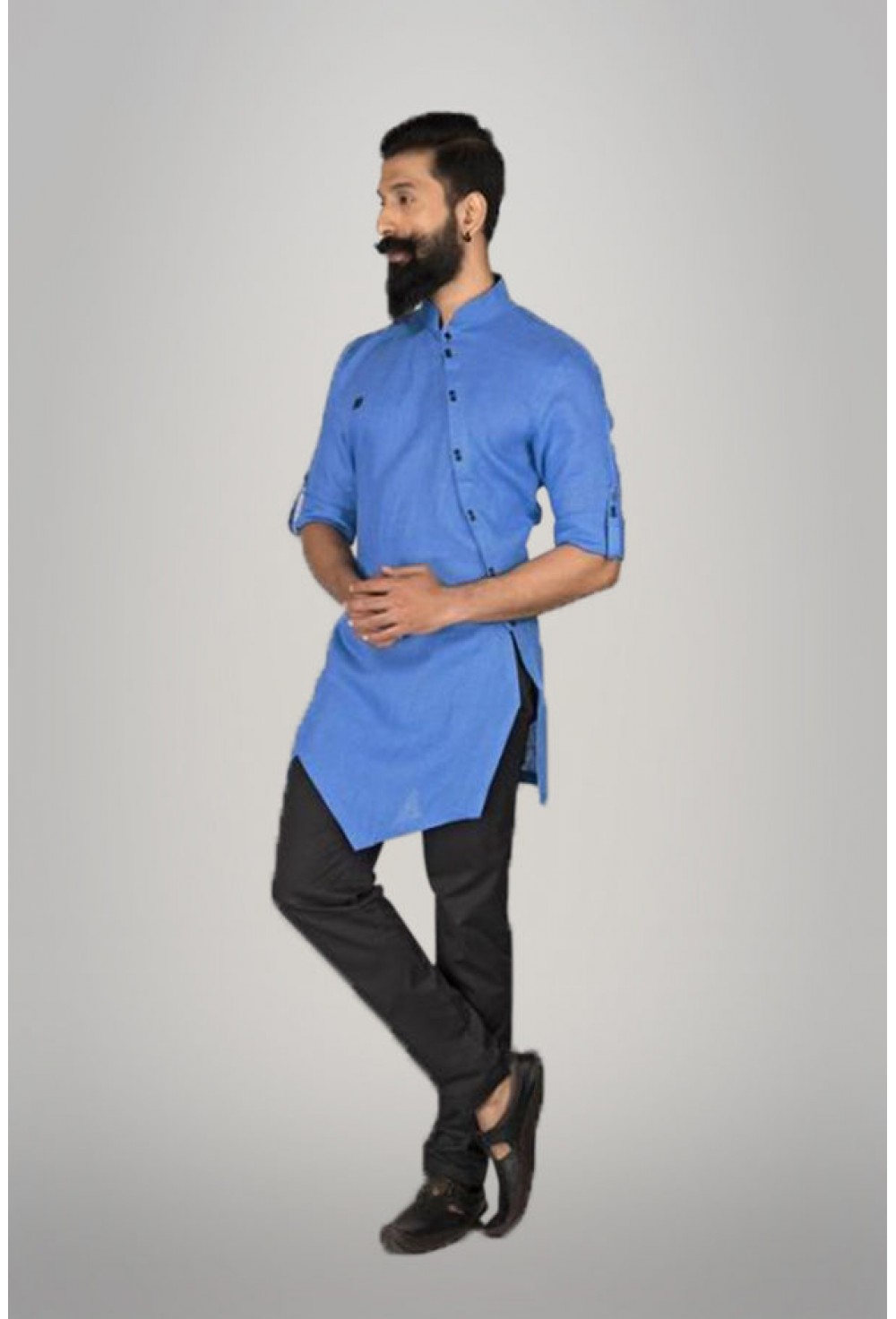 Sky blue designed kurta
