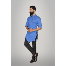 Sky blue designed kurta