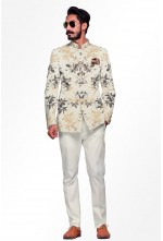 Swed Floral Jodhpuri Suit