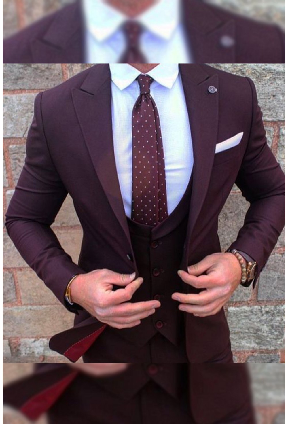 Trendy wine 4 pcs suit