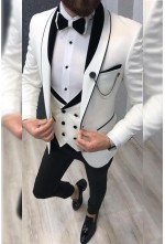 White tuxedo black contrast