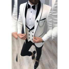 White tuxedo black contrast