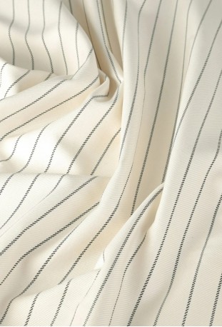 “Bianco Regale Striato Suiting Fabric”