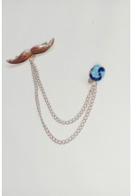 Unique Mustache Design Brooch for Men