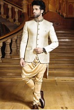 Cream Bandhgala Suit