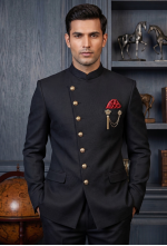 Black Jaquard Indo-western