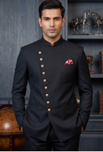 Black Bandhgala Suit