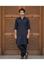 Charcoal Ink Wash & Wear Pathani Kurta