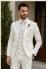Premium Off-White Three-Piece Double-Breasted Suit Set