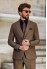 Classic Brown Textured Three-Piece Suit Set