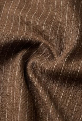 Vintage Brown Pinstripe Double-Breasted Suit Set