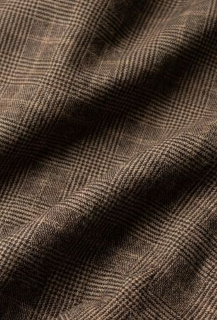 Classic Brown Checkered Three-Piece Suit Set