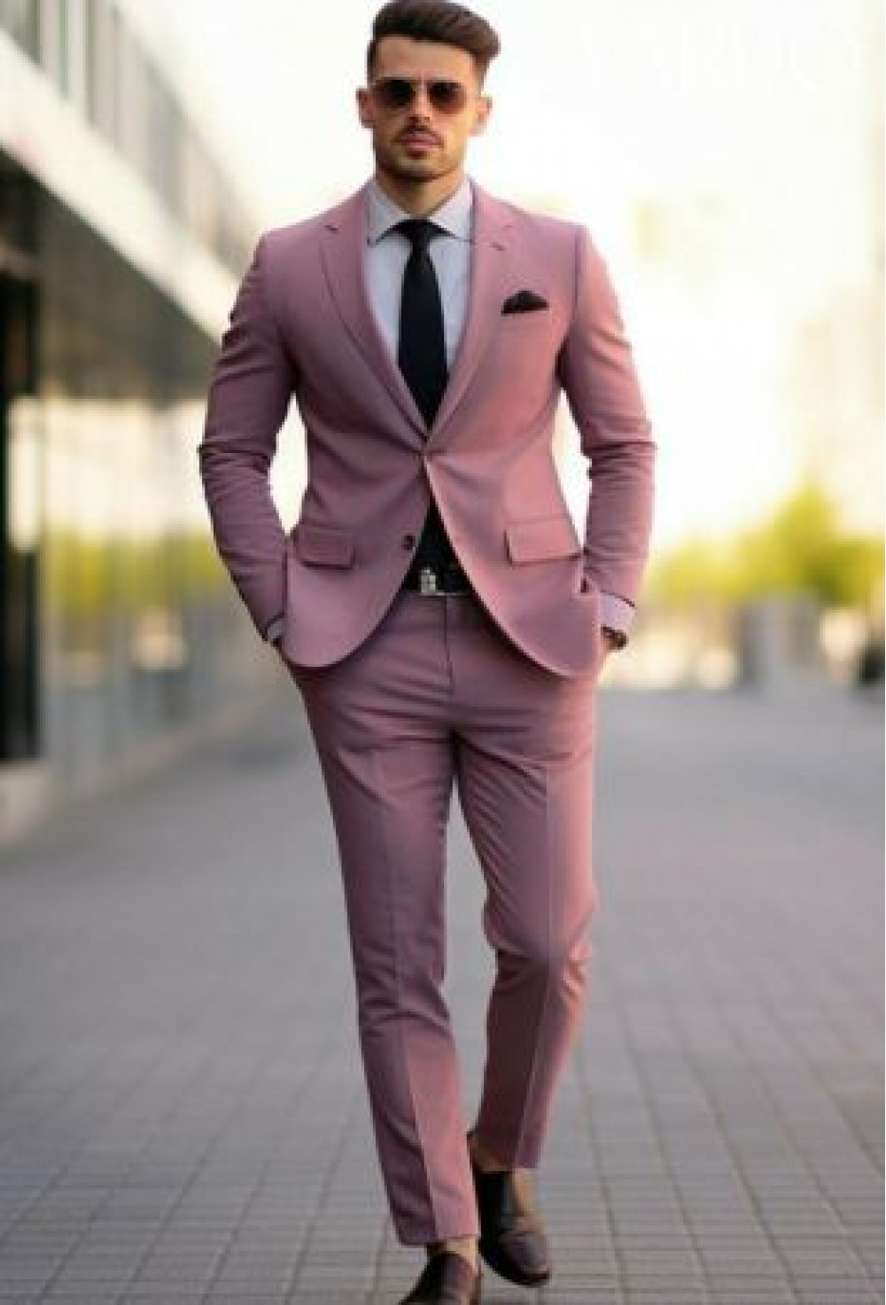 Dusty Rose Slim Fit Suit Set