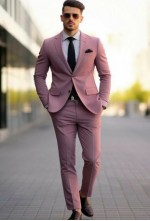 Dusty Rose Slim Fit Suit Set