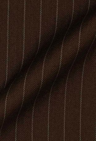 Chocolate Brown Pinstripe Double-Breasted Blazer